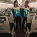 Monisha Vijay Instagram - Homecoming with a blast 🇮🇳🏆 . . #medal #winners #instatalent #superwoman #supergirl #supersisters #womenempowerment #silambam #silambattam #cup #gold #goldmedal #firstplace #instagood #instadaily #instamoment #instareels #reelsinstagram #reelitfeelit #reels #inflight #flight #instaflight #returning #homecoming #returninghome #heyladiesdropitdown #trending #trendingreels