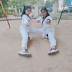 Monisha Vijay Instagram - Taekwondo sisters 🥋 @varshavijay_official . . #taekwondo #taekwondogirl #taekwondolife #karate #karategirl #supergirl #superwoman #martialarts #selfdefence #womenempowerment #instatalent #sisters #supersisters #instagood #instadaily #instapost
