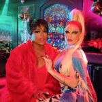 Morgan McMichaels Instagram - @theonlymayhem and I looking like the real housewives of _________ (You fill in the blank) !! Gotta quick pic with my sissy mayhem when I popped in to the @theabbeyweho last Tuesday to see her at her Uber fun “ALL THAT” 70s 80s 90s music night !! Make sure you check it out !!! Look at us perched like two birds of a feather ! Make sure you also check out this latest episode of binge queens on @wowpresentsplus !! The Abbey Food & Bar - West Hollywood