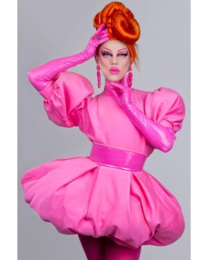 Morgan McMichaels Instagram - HUGS , KISSES AND SELF LOVE WISHES !!! 

So excited for this new shot !! It’s pink so Valentine’s Day is a good enough excuse to post !! 

Thank you to @wdphotoinc for another amazing shot , thank you to @hassoon_7 from @wigsbyhassoon for the art on my head , @ampedaccessories for always finishing the look with the exquisite jewelry and Fontasia LaMour for the gorgeous outfit !!!