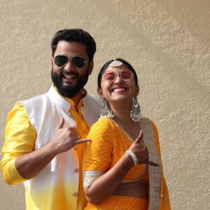 Mrunmayee Deshpande Instagram - @gautamideshpandeofficial and @swanandtendulkar  haldi! What a ball 🪩

📸: @nishantdeshpande11 
Styled by @k2fashioncloset 
Designed by @vaanis_official