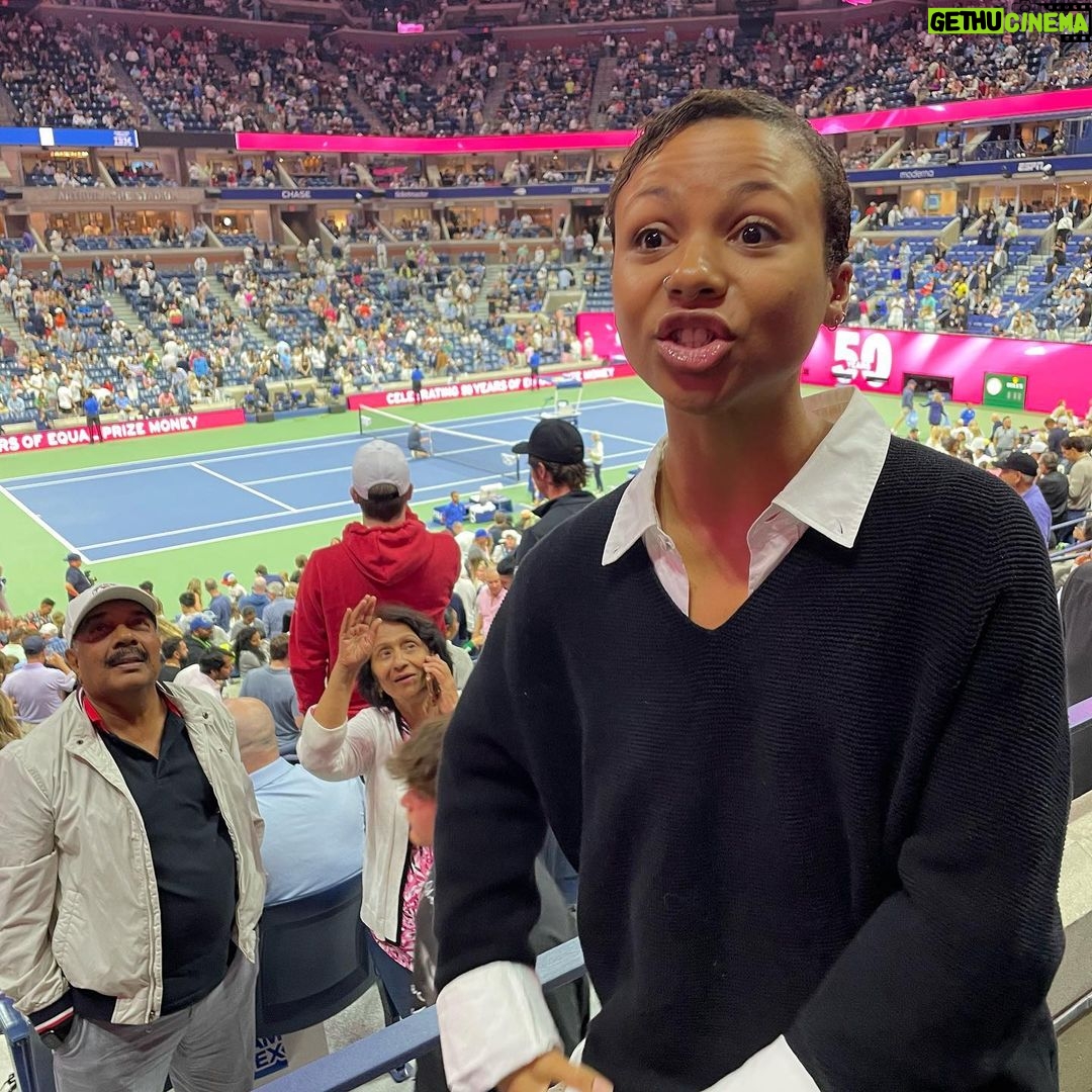 Myha’la Herrold Instagram - Thank you to my friends @greygoose for always taking such good care of us xx @usopen #GreyGoosePartner #Honedeuce