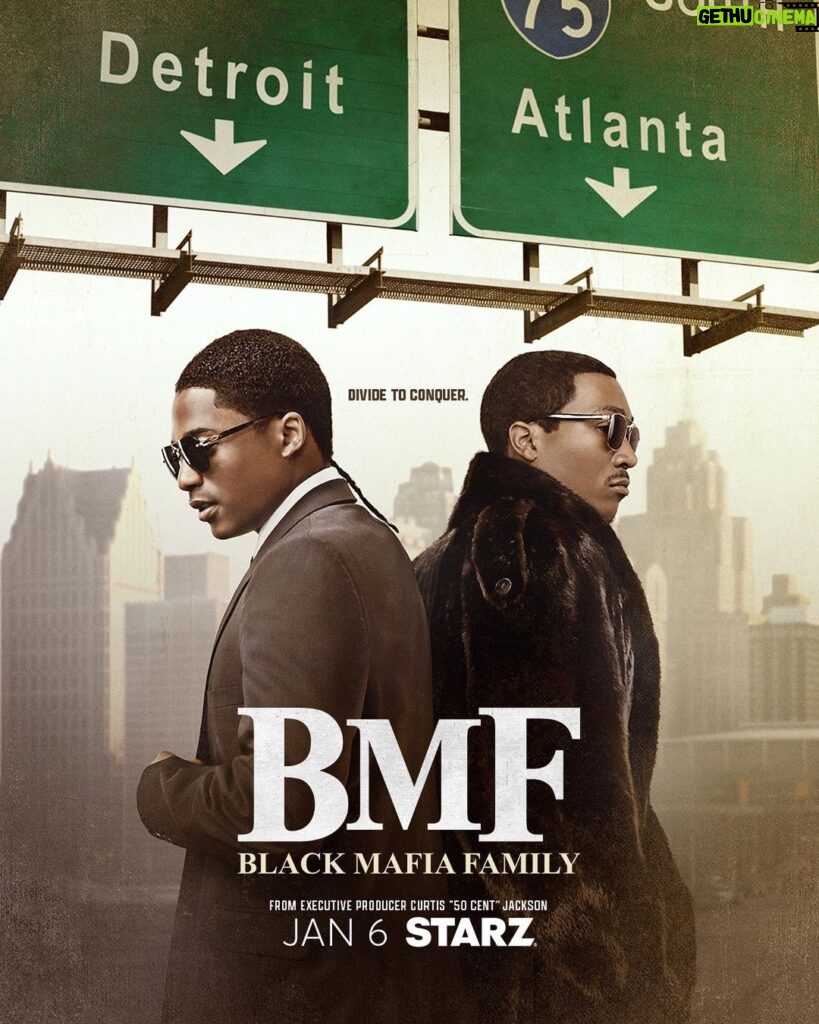 Myles Truitt Instagram - Told y’all we was coming back ! Fridays are now #BlackMafiaFridays. Catch up on #BMF Season 1 now on the @starz App and tune in for Season 2, every Friday on @starz starting Jan 6. #BMF.