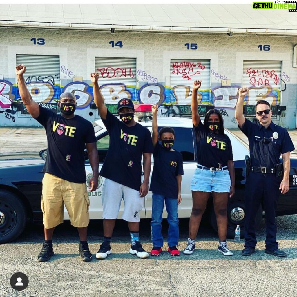 Mylo Uschold Instagram - Serious topic! Another successful day with my video dad @pagekennedy #vote #blm #policebrutality
