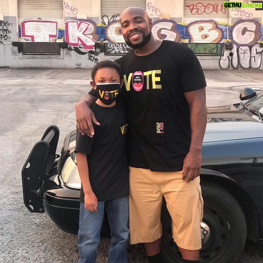 Mylo Uschold Instagram - Serious topic! Another successful day with my video dad @pagekennedy #vote #blm #policebrutality