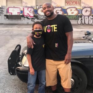 Mylo Uschold Instagram - Serious topic! Another successful day with my video dad @pagekennedy #vote #blm #policebrutality