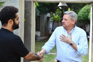 N. T. Rama Rao Jr. Instagram - It was such a pleasure hosting you and your team for lunch Ted. Enjoyed our conversation and the afternoon spent together indulging in our love for movies and food.

@tedsarandos @goradino @monika__shergill @netflix_in