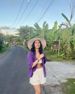 Namita Dubey Instagram - A walking embodiment of imperfections against a perfectly cascading tropical bloom 🌴🌴🌴