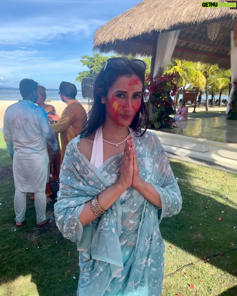 Namita Dubey Instagram - Dared to put color on my face and become a Holi reveller finally ✨