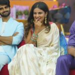 Namratha Gowda Instagram - It is impossible to do something good or accomplish an important task without encountering some problems or making some sacrifices!! @colorskannadaofficial @officialjiocinema Styling: likitha_suresh Wardrobe: @attitude_designer_studio #bbk10 #biggboss #season10 #colorskannada #jiocinema #namarathagowda #relentkreationz