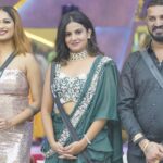 Namratha Gowda Instagram - If we just stand up and go, life will open for us.. Something just motivates us to keep moving!! @colorskannadaofficial @officialjiocinema Wardrobe:@amorabybindureddy Styling: @likitha_suresh_ #bbk10 #jiocinema #colorskannada #biggboss #season10 #namarathagowda #relentkreationz