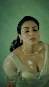 Nandini Rai Instagram - Andhaaniki addam 😇, Ammaiki ardam ❤️, Pournami laa merusthunna muthyam 😍 .. Concept creater :- @story_at_every_corner_sherin #instasaree #sareefashion #sareeswag #nandinirai