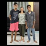 Nanditha Jennifer Instagram - OMG look how fast Shantanav has grown up, i actually realised it when his friend Sri @kriz.zonal (shaun’s LKG-5th class mate) came to meet him, after their meet up i found something that, they have a wonderful bond between and again realised that we’re still the same at this time. Love u shanu papa😊♥️😍🤗 . . #blessed #son #shantanav6 #classmates #happy #moment #instagram #instadaily #thankyou #jesus