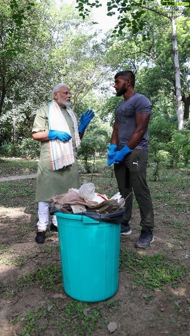 Narendra Modi - 8.3 Million Likes - Today, as the nation focuses on Swachhata, we did the same! Beyond just cleanliness, we blended fitness and well-being also into the mix. It is all about that Swachh and Swasth Bharat vibe!