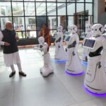 Narendra Modi Instagram - Fascinating Robotics Gallery at Gujarat Science City. Don’t miss the picture of the Robot serving us tea as well!