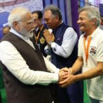 Narendra Modi Instagram - Varanasi will get a 🏏 stadium. Laid the foundation stone for this project. Also interacted with eminent sports personalities.