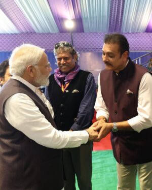 Narendra Modi Instagram - Varanasi will get a 🏏 stadium. 

Laid the foundation stone for this project. Also interacted with eminent sports personalities.
