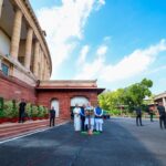 Narendra Modi Instagram – This morning at Parliament. This is a short session but it is an important one for our nation.