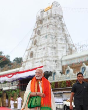 Narendra Modi Instagram - At the Sri Venkateswara Swamy Temple in Tirumala, prayed for the good health, well-being and prosperity of 140 crore Indians.