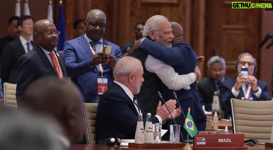 Narendra Modi Instagram - The G20 Summit has commended with a session on ‘One Earth.’ One of the things that makes me very happy is the inclusion of the African Union as a permanent member of G20. This will strengthen the voice of the Global South.