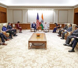 Narendra Modi Instagram - Welcomed @potus @joebiden 🇺🇸 , PM Sheikh Hasina 🇧🇩 and PM Pravind Jugnauth 🇲🇺 at 7, Lok Kalyan Marg, Delhi.