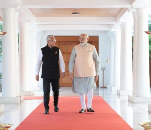 Narendra Modi Instagram - Welcomed @potus @joebiden 🇺🇸 , PM Sheikh Hasina 🇧🇩 and PM Pravind Jugnauth 🇲🇺 at 7, Lok Kalyan Marg, Delhi.