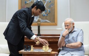 Narendra Modi Instagram - With the brilliant chess player Praggnanandhaa and his family. A meeting I’ll always cherish.