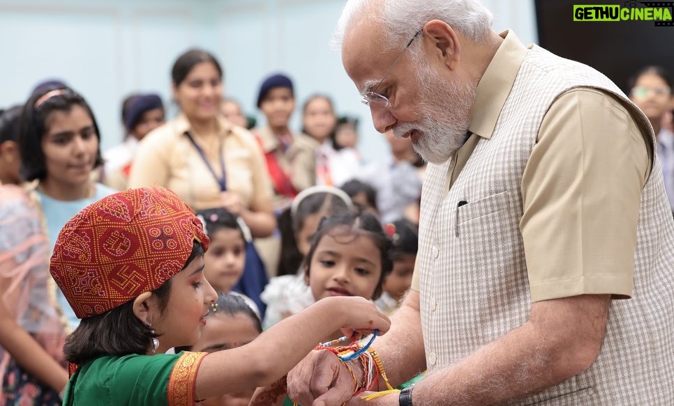 Narendra Modi Instagram - A very very special Raksha Bandhan at 7, Lok Kalyan Marg.