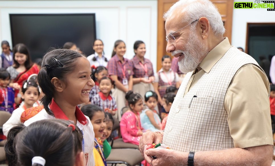 Narendra Modi Instagram - A very very special Raksha Bandhan at 7, Lok Kalyan Marg.