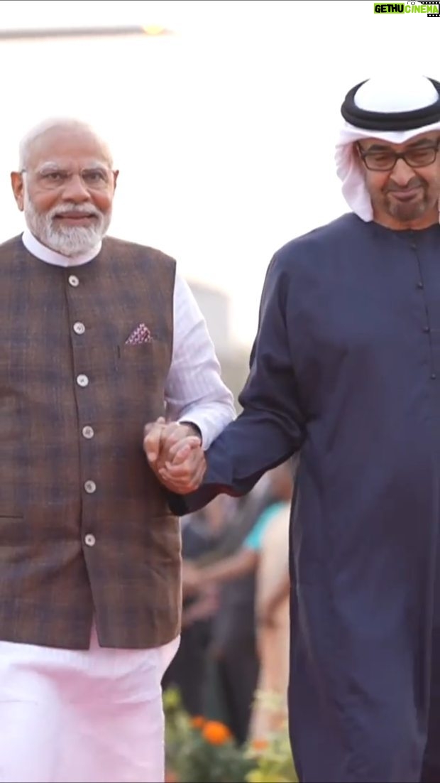 Narendra Modi Instagram - The people of Ahmedabad gave a warm welcome to HH @mohamedbinzayed.