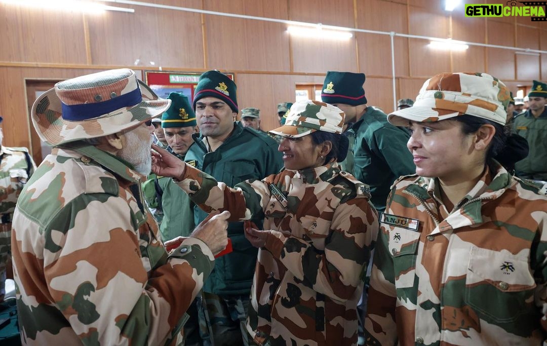 Narendra Modi Instagram - A special Diwali with our security forces! Hope you all are also having a wonderful Diwali.