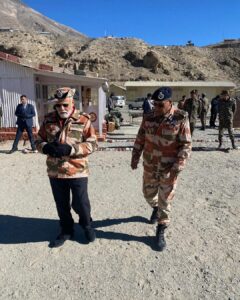 Narendra Modi Instagram - Reached Lepcha in Himachal Pradesh to celebrate Diwali with our brave security forces.