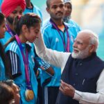Narendra Modi Instagram – With our Asian Para Games athletes. India is very proud!