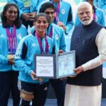 Narendra Modi Instagram – With our Asian Para Games athletes. India is very proud!