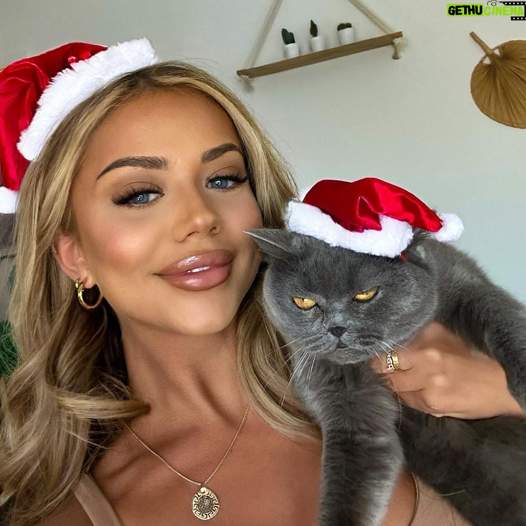 Natalia Zoppa Instagram - My cat hates me, Merry Christmas from me and Pepsi 🎄