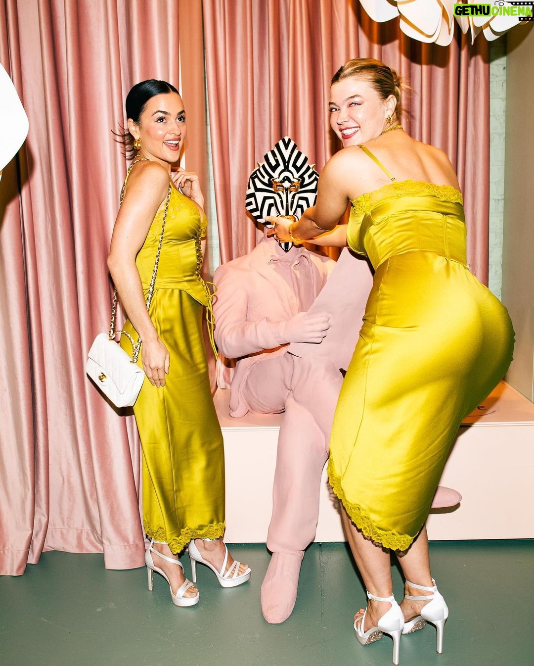Natalie Negrotti Instagram - Just here. Living life @natalienegrotti x @khrystyana by @felipeespinal at @lladro event x @loveagainmovie premier Wearing @houseofcb Shoes @naturalizer Purses @chanelofficial Event @factorypr x @dolcevicca for @lladro and @loveagainmovie #girlsgirlsgirls #livinglife #newyorkcity. Manhattan, New York