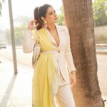 Natasha Luthra Instagram - Tis the season to shop till you drop and make heads turn wherever you go 💛Wearing this power-suit from @clothing.misaki - a perfect outfit for your next soirée, cocktail party or an event. They are Made to Order, Size Inclusive and open to Customization. Head to their page to explore some impeccable styles for the seasons to come. Search for Burezā Pant Suit on their website for direct orders and get FLAT 10% OFF on first orders. No code required #Misaki #HouseOfMisaki #MadeToOrder #pantsuit