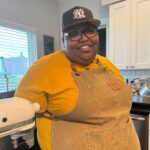 Nate Jackson Instagram - This is Buffalo’s Own Chef Josey. From @sznbflo She created the “love overboard” - a sweet potato pecan praline egg roll with a caramel sauce. Listen. This shit is so good that I would literally thumb wrestle your granny for another piping hot bite! After tasting it, once I transported back to my body, I was left with the blank-staring-realization that there are people out here living wayyyyyyyyyyyyyyy better lives than me! No, for real… Buffalo, New York