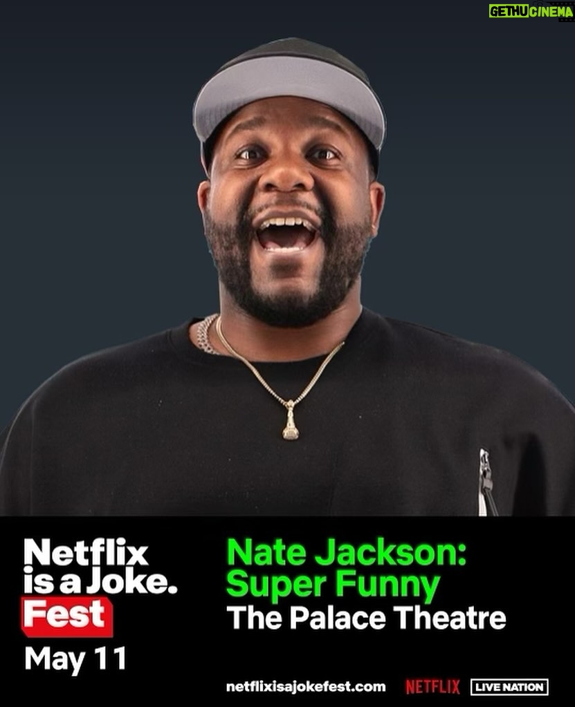 Nate Jackson Instagram - LA!! I’m coming back May 11th for the @netflixisajoke festival! 🎟️ tix are on sale today! Use code NATEFLIX to get yours‼️ Hit the link in my bio or go to natejacksoncomedy.com/tour-dates
