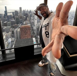 Nate Jackson Instagram - Fun fact: the John Hancock Tower 1,030ft tall.  For reference the Space Needle is 605ft. One more fun fact: This is wayyyyy in TF up too high.  Clouds we’re going by BELOW me.