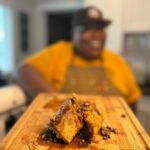 Nate Jackson Instagram - This is Buffalo’s Own Chef Josey. From @sznbflo She created the “love overboard” - a sweet potato pecan praline egg roll with a caramel sauce. Listen. This shit is so good that I would literally thumb wrestle your granny for another piping hot bite! After tasting it, once I transported back to my body, I was left with the blank-staring-realization that there are people out here living wayyyyyyyyyyyyyyy better lives than me! No, for real… Buffalo, New York