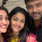Neelima Rani Instagram - Friends are family!! @nirosha_radha @ak_ashwinkumar_ ☺️ Hopping from weddings to restaurants and spending quality time after ages!