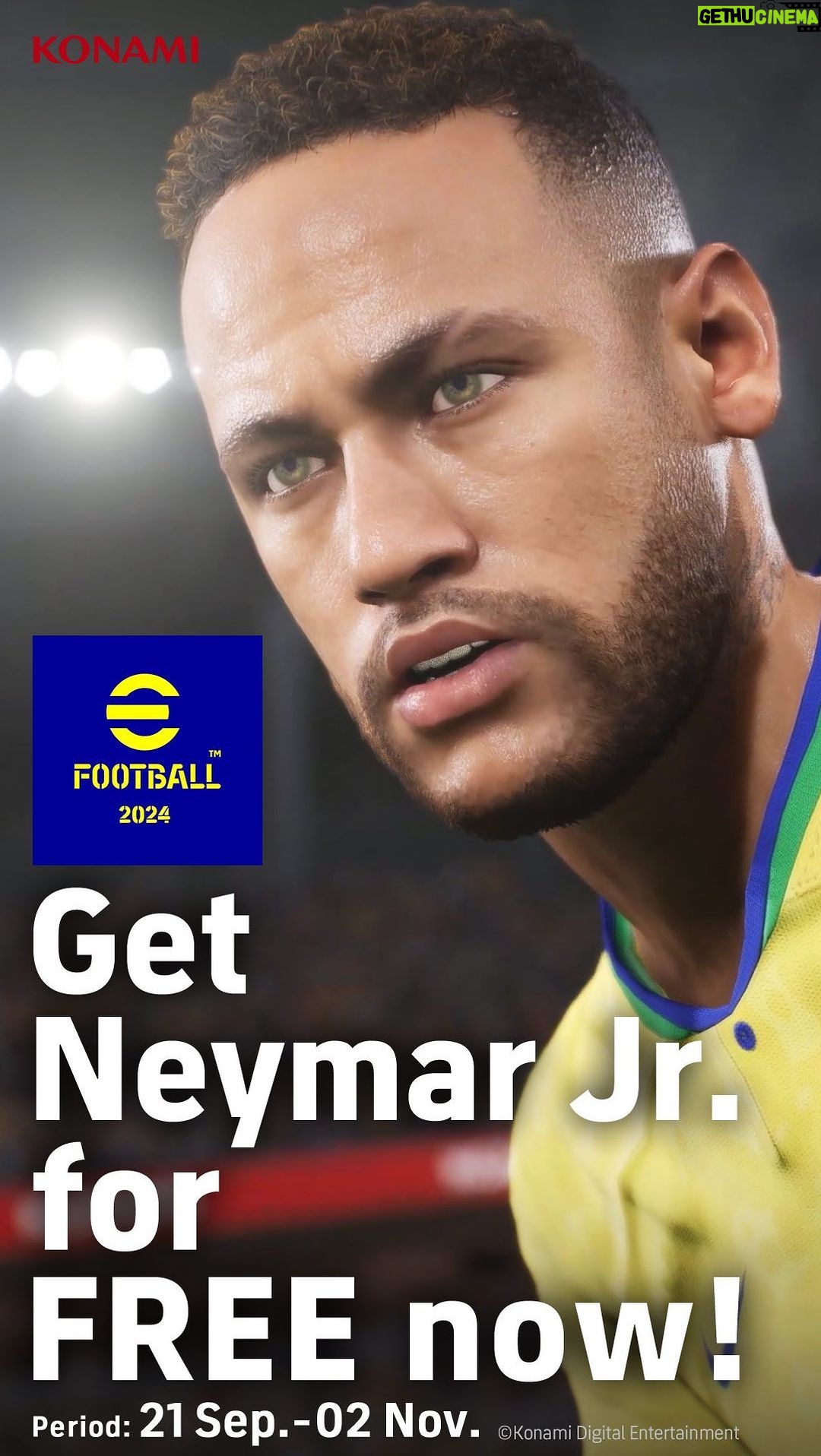 Neymar Jr Instagram - eFootball™️ 2024, o jogo de futebol da KONAMI do qual eu sou um embaixador, acabou de ser lançado. Essa versão conta com os novos dados da temporada para você curtir o melhor do futebol. Ainda por cima, agora está rolando uma campanha que vai te dar a minha carta de jogador como prêmio! E aí, está esperando o que para me adicionar ao seu time ideal ? #eFootball