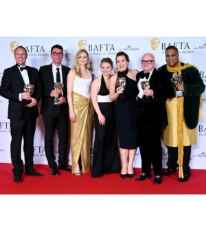 Niamh Algar Instagram - A very surreal moment to present a @bafta to one of my all time heroes #katewinslet who's career has had a huge influence on me. When I was a kid Titanic played in the old cinema of my hometown of Mullingar for an entire year and sold out every weekend! It's a special memory that's always stuck with me because my mum had to sneak me in as I wasn't old enough to watch it & it was the first time a movie ever made me cry. I'm so grateful to @bafta for allowing me the honour of presenting #BestSingleDrama, congratulations to the #IAmRuth team on an incredible piece of work. Last night transported me back to that feeling of being kid again, being completely star stuck and in awe of this fascinating world of storytelling. 🙏🏻✨❤️🎥🎉