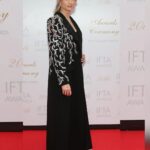 Niamh Algar Instagram - Thank you @IFTA for a spectacular night. So special to be there with my mum to celebrate the incredible achievements of Irish film & tv and to witness legend Joan Bergin receive her award for her outstanding contribution to this wonderful industry☘️ Special mention to Áine Moriarty & her team on making us all feel so welcome & @deirdreokane123 on being such a brilliant host as always! Congratulations to all the nominees and winners, and the absolute gent Ciarán Hinds whom I got to present the award for Best Supporting Actor-Drama to, so proud to be Irish!🫶🏻🇮🇪🎞️🎬 Styling by @hollyevawhite Wearing @sabina.bilenko Dublin, Ireland