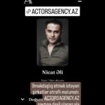 Nicat Əli Instagram - Əməkdaşlıq etmək istəyən şirkətlər mənim haqqımda ətraflı məlumatı ACTORSAGENCY.AZ saytına daxil olaraq ala bilərlər. Sılka önə çıxan hekayələrimdə yerləşdirilib. @actorsagency_azerbaijan