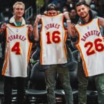 Nick Barrotta Instagram - it’s always love atlanta!! shoutout to the @hawks and @sharecareinc for the hospitality last night!! ❤️🙏🏼🏀 @hichasestokes @drewstarkey State Farm Arena
