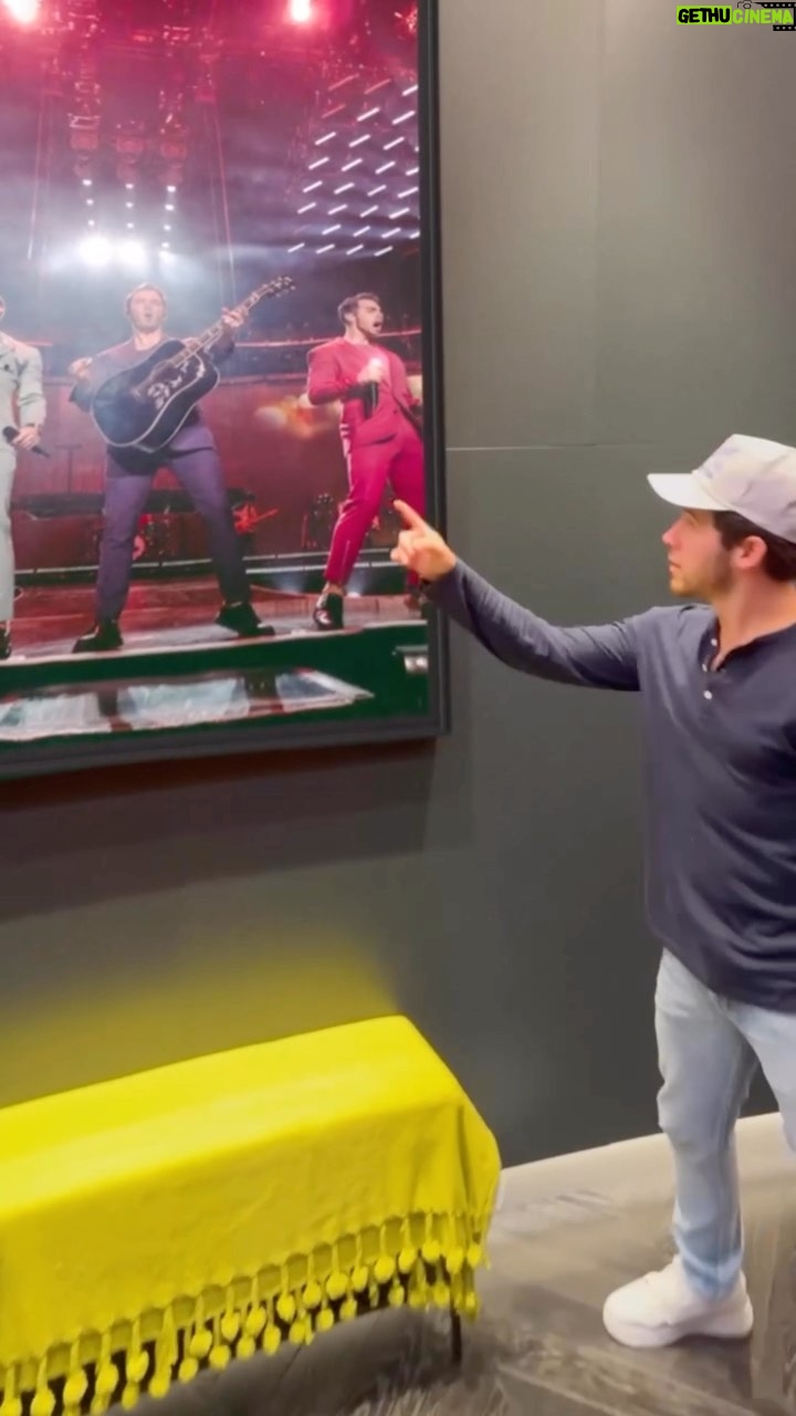 Nick Jonas Instagram - When art imitates life 😏 Can’t wait to kick-off THE WORLD TOUR in two weeks at Yankee Stadium. For the North American show you can register now for Verified Fan until July 31st at 10PM ET at jonasbrothers.com for your chance to purchase tickets!