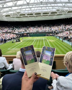 Nick Jonas Instagram - Beautiful day out at the tennis with my ❤️. Such an honor to sit in the Royal box and watch @marketavondrousova win her first grand slam.