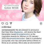Nick Knowles Instagram - Probably my favourite acceptance speech of the evening - beautifully touching @gaiawise_